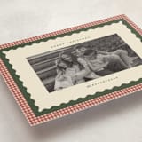 "gingham layers" - Holiday Cards in Cranberry by Ellen Schlegelmilch - Detail