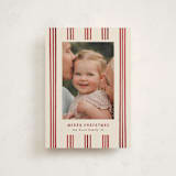 "painted lines" - Holiday Cards in Berry by Christy Hy Lee - Front