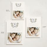 "Holly Monogram" - Holiday Cards in Blue Spruce by Wildfield Paper Co - Formats Available