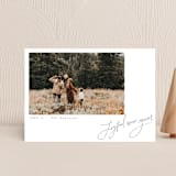 "In Pencil" - Holiday Cards in Plum by Adelyn T. - Front