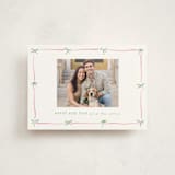 "Preppy Bow Border" - Holiday Cards in Candy by Susan Zinader - Front