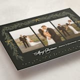 "Ribbon Garland" - Holiday Cards in Midnight by Elly - Detail