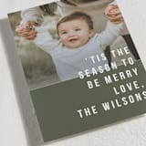 "Bold & Merry" - Holiday Cards in Pine by Jula Paper Co. - Detail