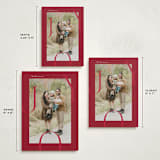 "Joy Border" - Holiday Cards in Poinsettia by Brianne Larsen - Formats Available