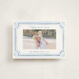 "Fine Frame" - Holiday Cards in Blue Jay by Melanie Kosuge - Front
