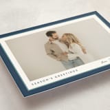 "Ribbon Frame" - Holiday Cards in Glacier by Carolyn MacLaren - Detail