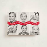 "Bouncy" - Holiday Cards in Santa Suit by Up Up Creative - Front