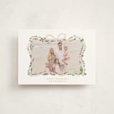 "Ribbonly Frame" - Holiday Cards in Blush by Itsy Belle Studio - Front