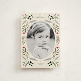 "Merry Round" - Holiday Cards in Buttercream by Lindsay Megahed - Front