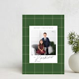 "Farmhouse Plaid" - Holiday Cards in Evergreen by Danie Romrell - Front
