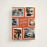 "Patchwork" - Holiday Cards in Cardinal by Pixel and Hank - Front