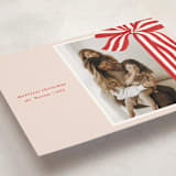 "ribbon wrapped" - Holiday Cards in Poinsettia by Angela Marzuki - Detail