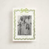 "watercolor ribbon frame" - Holiday Cards in Sage by Cass Loh - Front