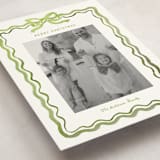 "watercolor ribbon frame" - Holiday Cards in Sage by Cass Loh - Detail