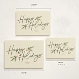"Holiday Script" - Holiday Cards in Eggnog by Robert and Stella - Formats Available
