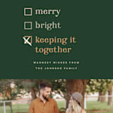 "Keeping it together" - Holiday Cards in Forest by Pink House Press - Detail