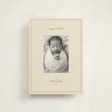"Simply Modern" - Holiday Cards in Crimson by Jen Ramsey - Front