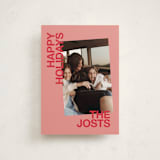 "Angled" - Holiday Cards in Berry by Inkblot Design - Front