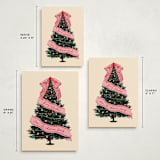 "Sash" - Holiday Cards in Rose by Jennifer Lew - Formats Available