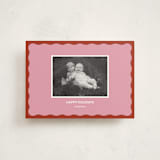 "Color Wave" - Holiday Cards in Raspberry by Helena Vitto - Front