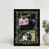 "Rustic Floral" - Holiday Cards in Wreath by Heather Cairl - Front