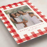 "Merry Gingham" - Holiday Cards in Santa Suit by Brooke Chandler - Detail