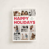 "Memory Squares" - Holiday Cards in Snow by Maria Alou - Front