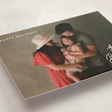 "Sans and Signature" - Holiday Cards in Snow by Hooray Creative - Detail