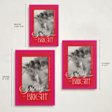 "Bright Frame" - Holiday Cards in Poinsettia by Owl and Toad - Formats Available