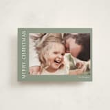 "Gilded Merry" - Holiday Cards in Sage by Angela Thompson - Front