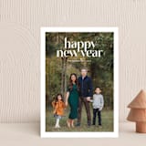 "Striking Type" - Holiday Cards in Snowflake by Sandra Picco Design - Front