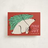 "Polar Express" - Holiday Cards in Cherry by Inkblot Design - Front