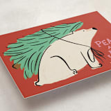 "Polar Express" - Holiday Cards in Cherry by Inkblot Design - Detail