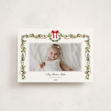 "Bows & Ribbon" - Holiday Cards in Candy Cane by Susan Moyal - Front