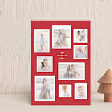 "Modern Snapshots" - Holiday Cards in Berry by Hooray Creative - Front