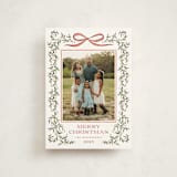 "Laurel Wreath" - Holiday Cards in Holly Berry by Wildfield Paper Co - Front