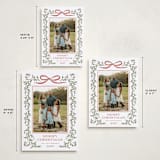 "Laurel Wreath" - Holiday Cards in Holly Berry by Wildfield Paper Co - Formats Available