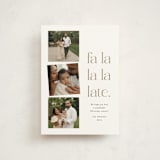 "Fa la la la late" - Holiday Cards in Golden by Amy Payne - Front