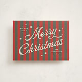 "Retro Candy Stripe" - Holiday Cards in Garland by Wildfield Paper Co - Front