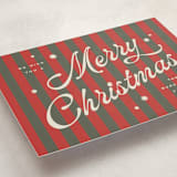 "Retro Candy Stripe" - Holiday Cards in Garland by Wildfield Paper Co - Detail