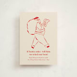 "If Santa Asks" - Holiday Cards in Reindeer Nose by Sierra Lee - Front