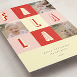 "Fa La La Christmas" - Holiday Cards in Candy Cane by Peony Rose Design - Detail