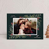 "Corner Cascade" - Holiday Cards in Evergreen by Jessica Williams - Front