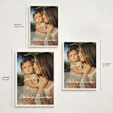 "Scripted Greeting" - Holiday Cards in Snow by Devika Keskar - Formats Available