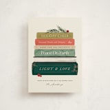 "Book Stack" - Holiday Cards in Holly Jolly by Kate Ahn - Front
