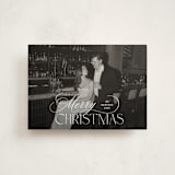 "Holiday in Type" - Holiday Cards in Snow by Design Lotus - Front