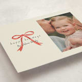 "Painted Bow" - Holiday Cards in Peppermint by Laura Hankins - Detail