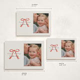 "Painted Bow" - Holiday Cards in Peppermint by Laura Hankins - Formats Available