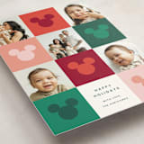 "Vibrant Disney Mickey" - Holiday Cards in Cranberry by Ellen Schlegelmilch - Detail