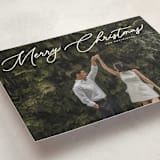 "Merry Monoline" - Holiday Cards in Snowfall by Melanie Kosuge - Detail